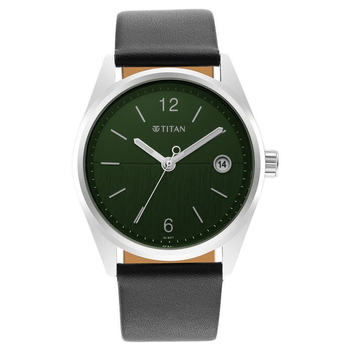 Neo Green Dial Analog with Date Watch for Men-NS1729SL07