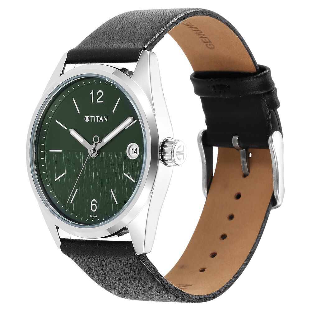 Neo Green Dial Analog with Date Watch for Men-NS1729SL07