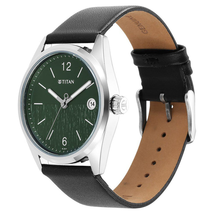 Neo Green Dial Analog with Date Watch for Men-NS1729SL07