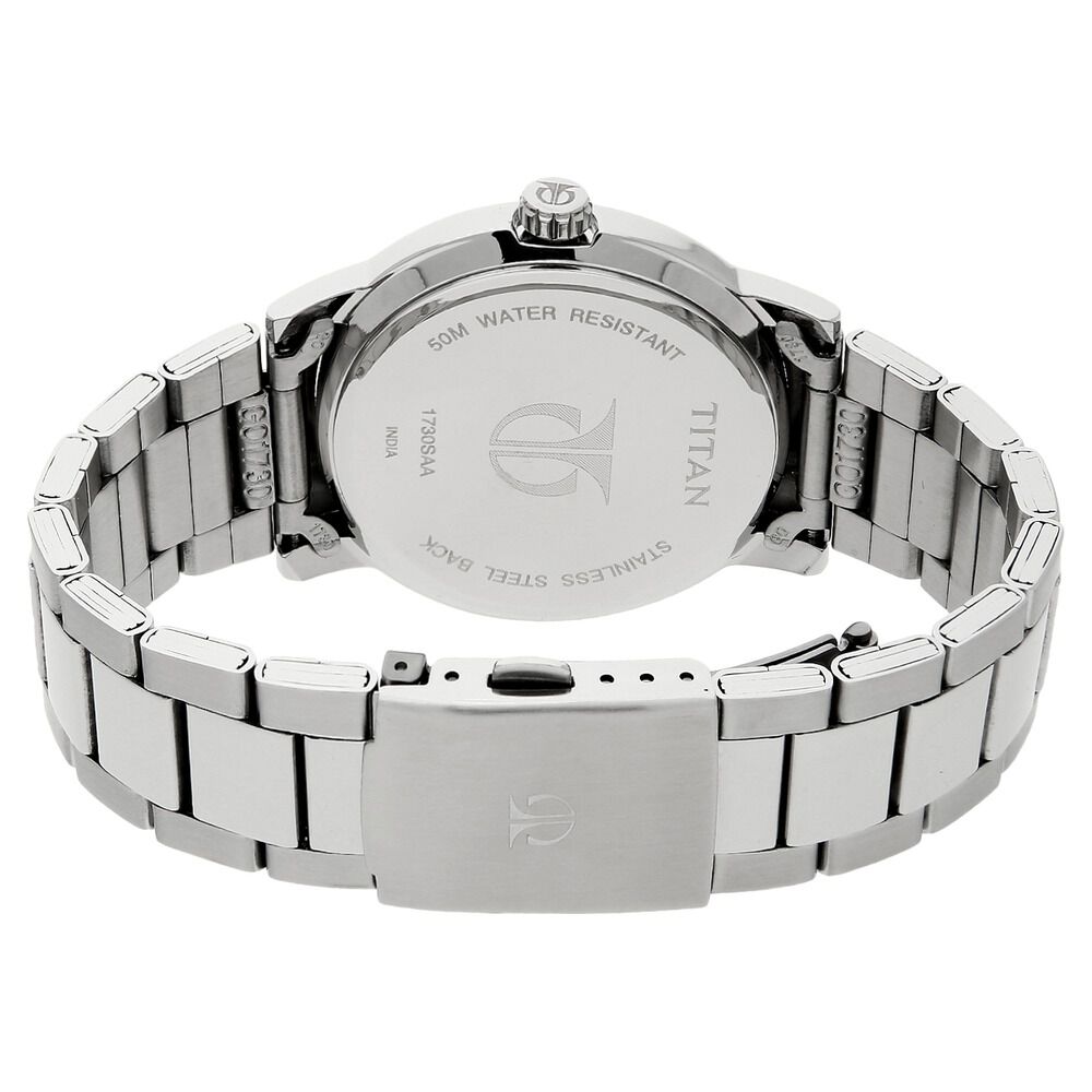 Titan Quartz Analog Analog with Date Black Dial Stainless Steel Strap Watch for Men NS1730SM02