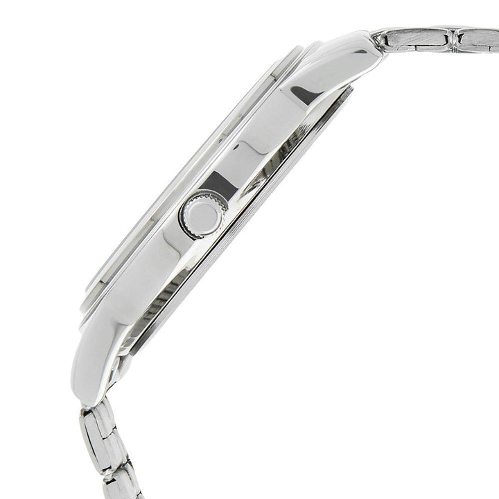 Titan Quartz Analog White Dial Stainless Steel Strap Watch for Men-NM1735SM01