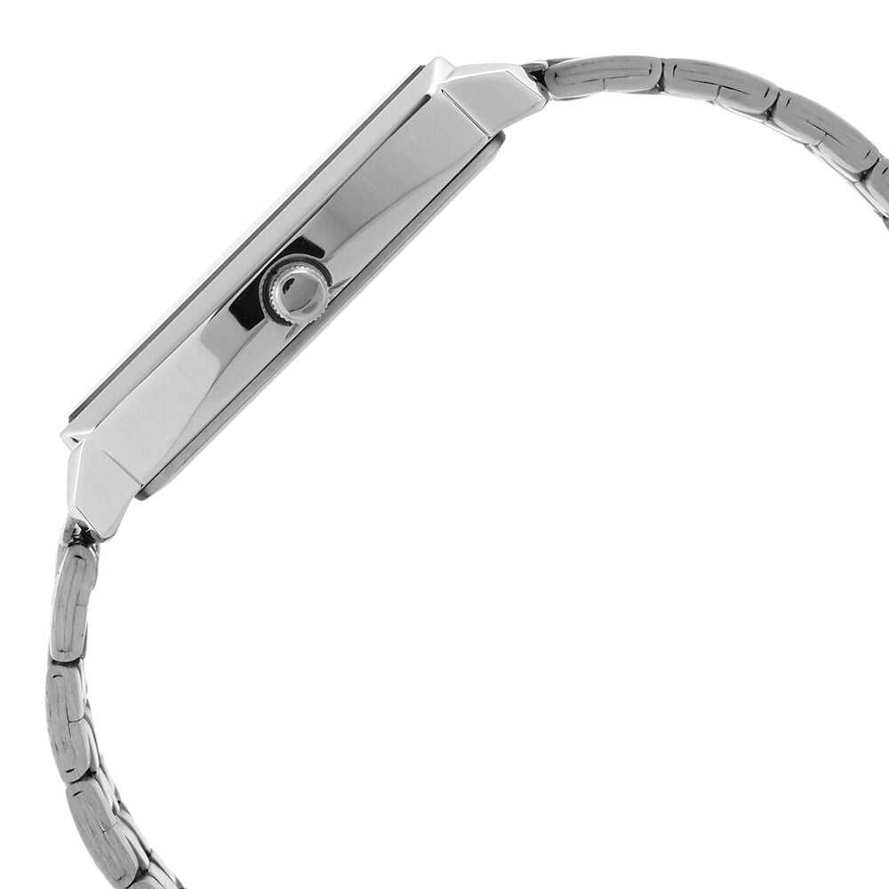 Titan Quartz Analog with Day and Date White Dial Stainless Steel Strap Watch for Men-NK1737SM01