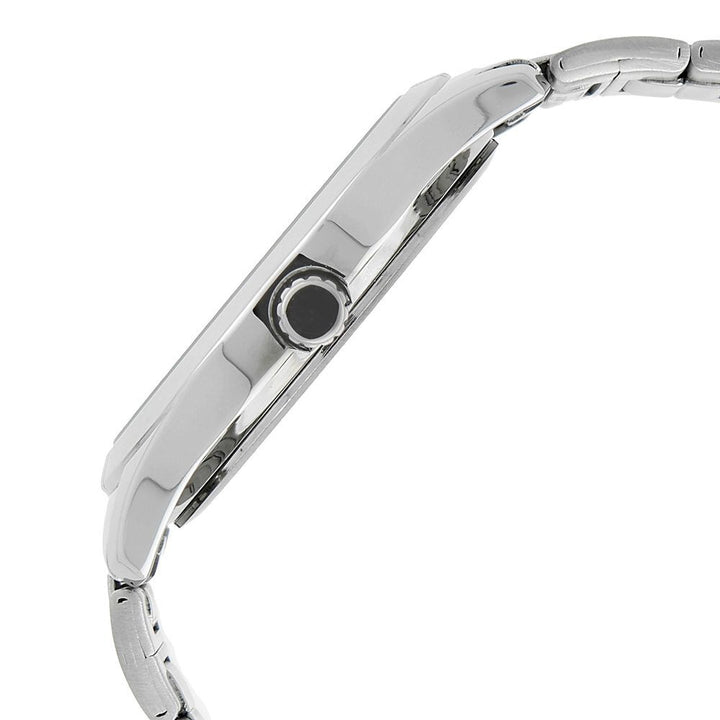 Titan Quartz Analog White Dial Stainless Steel Strap Watch for Men-NK1739SM01