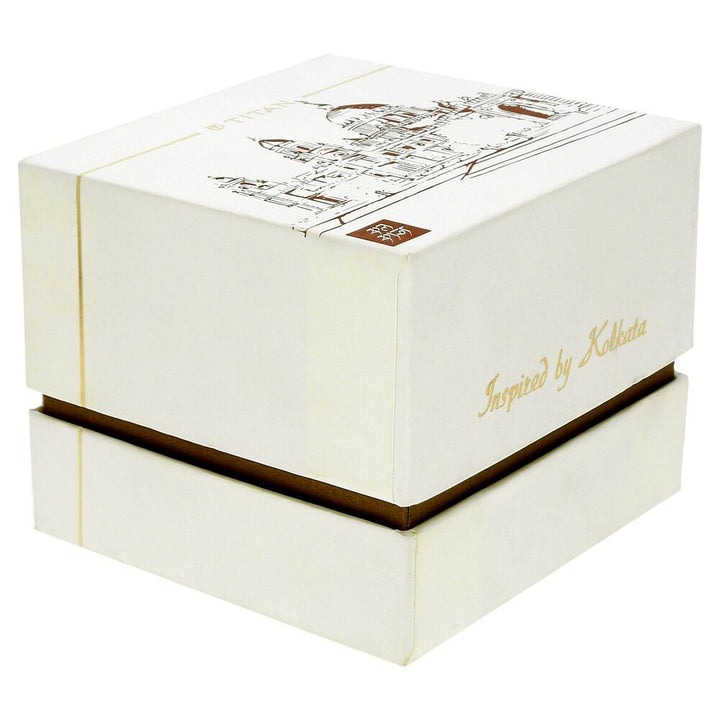 Titan Forever Kolkata Off White Dial Analog Leather Strap watch for Men-1740SL01