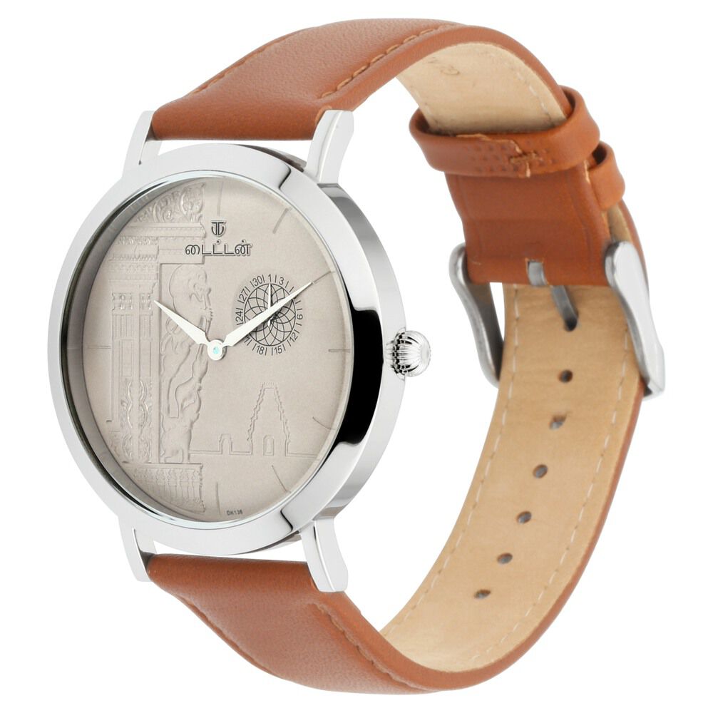 Titan Namma Tamil Nadu Grey Dial Analog Leather Strap watch for Men-1740SL03