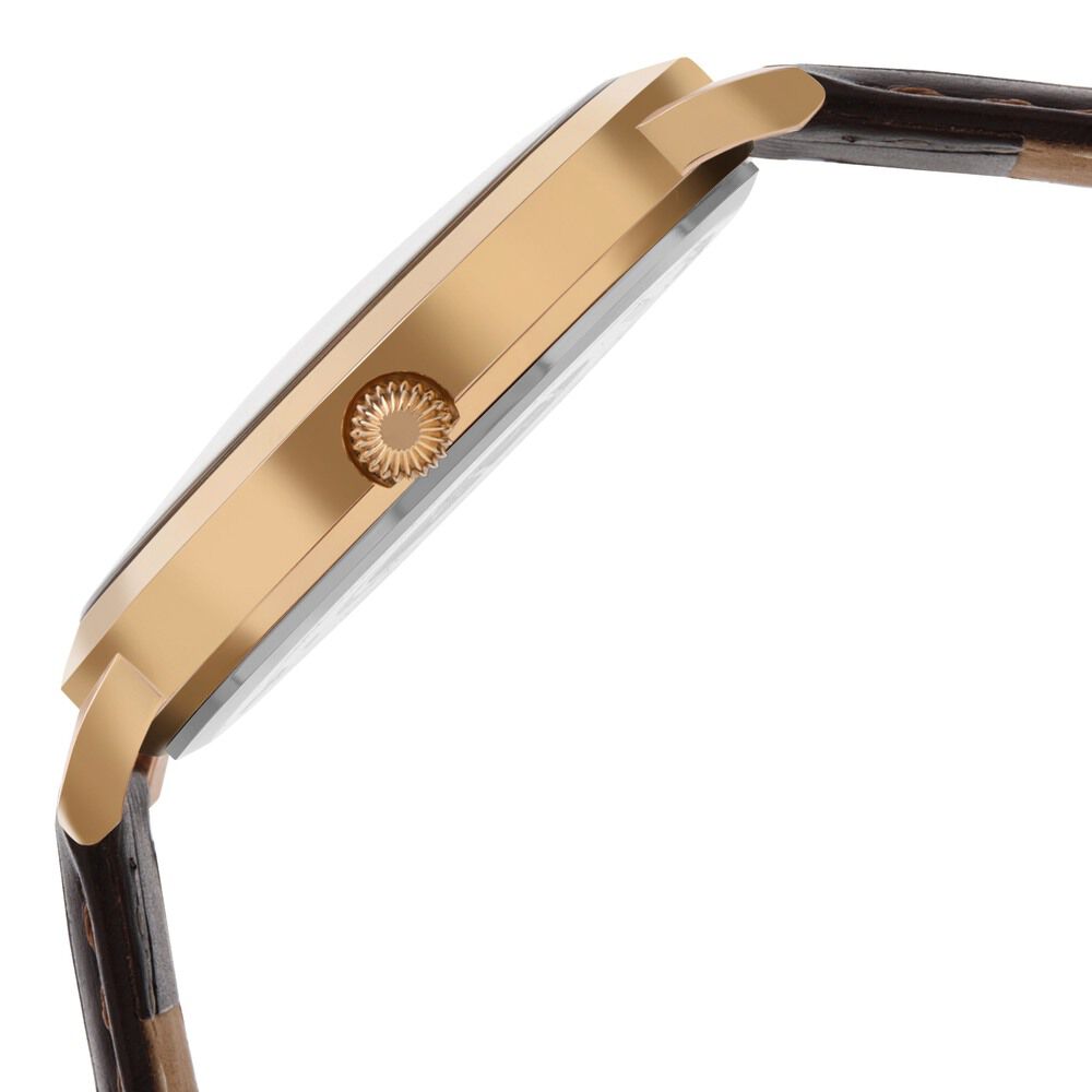 Titan Quartz Analog Mother of Pearl Dial Leather Strap Watch for Men-1740WL03