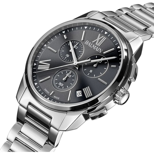 Elegant Balmain Madrigal Quartz Watch with Anthracite Dial