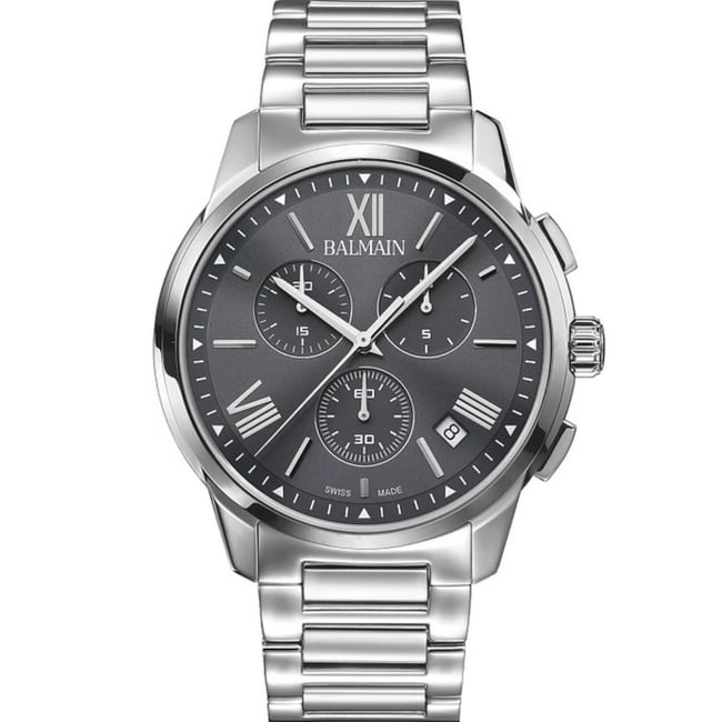 Elegant Balmain Madrigal Quartz Watch with Anthracite Dial