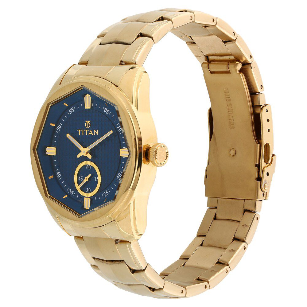 Titan Regalia Sovereign Blue Dial Analog Stainless Steel Strap watch for Men - The Watch Factory ®