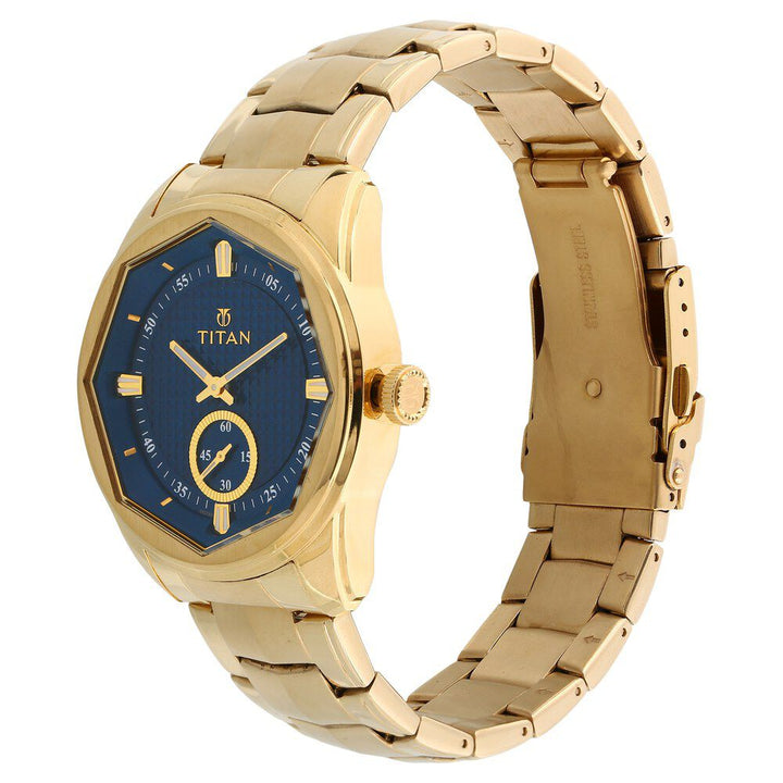 Titan Regalia Sovereign Blue Dial Analog Stainless Steel Strap watch for Men - The Watch Factory ®