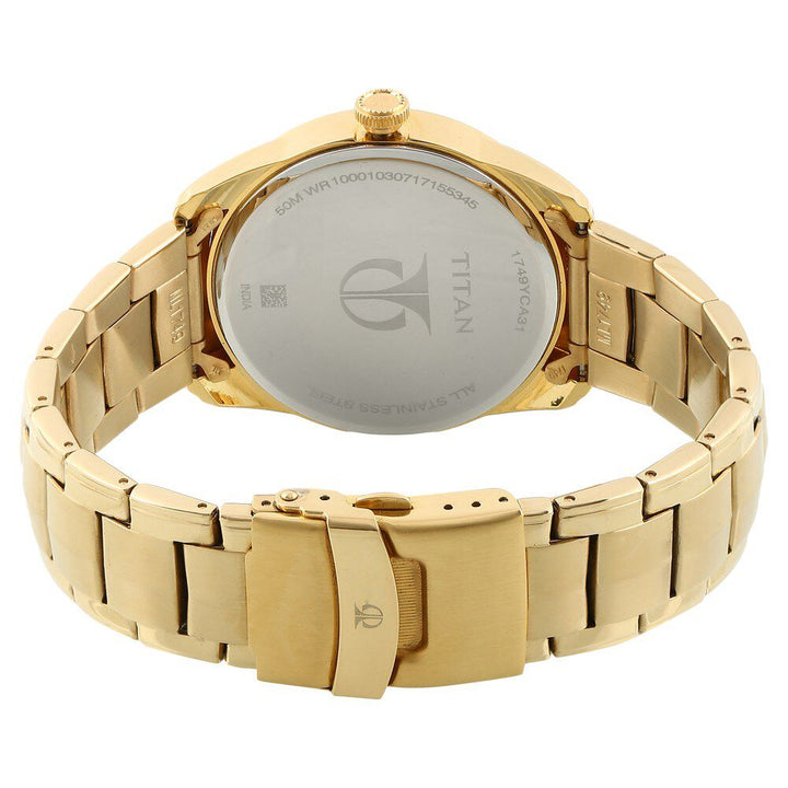 Titan Regalia Sovereign Blue Dial Analog Stainless Steel Strap watch for Men NS1749YM01