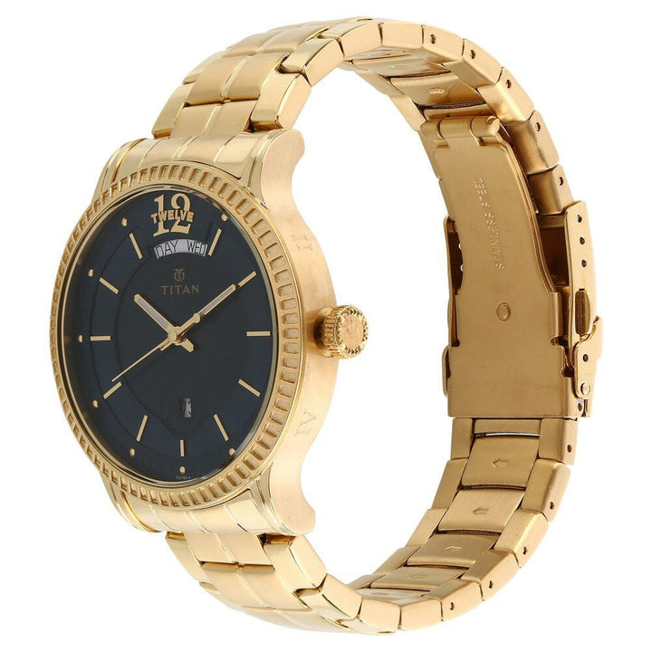 Titan Regalia Sovereign Regalia Sovereign Blue Dial Analog with Day and Date Stainless Steel Strap watch for Men-1751YM01