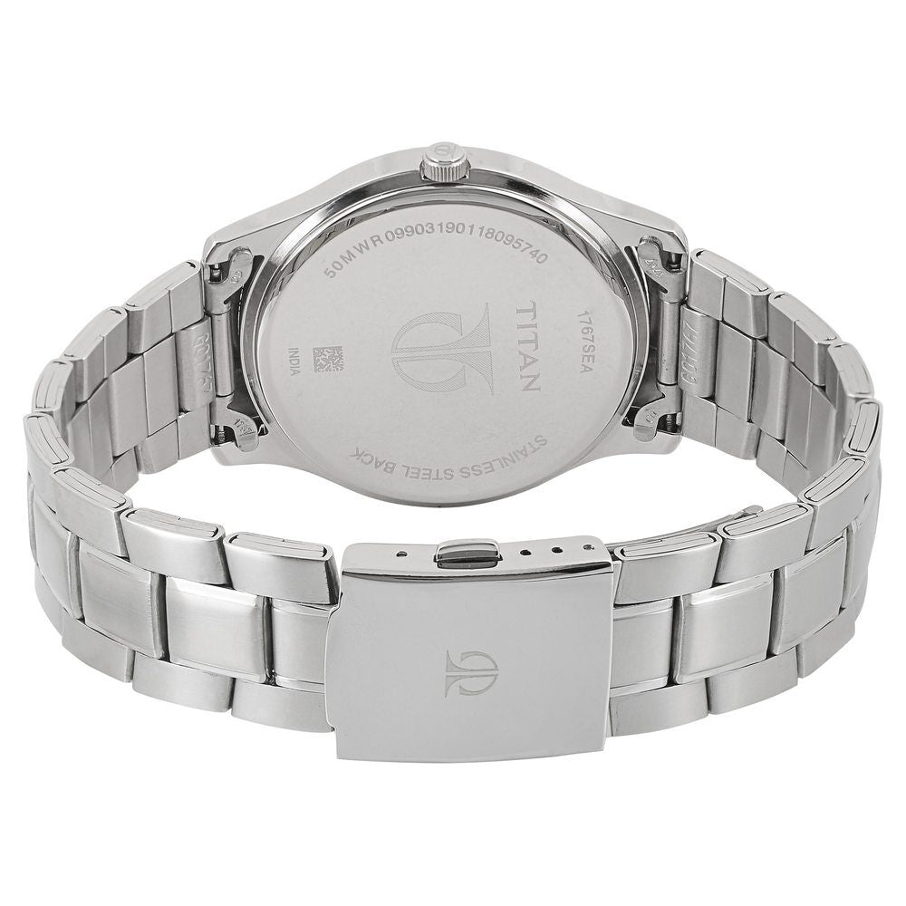 Titan Workwear Black Dial Analog with Day and Date Stainless Steel Strap watch for Men - The Watch Factory ®