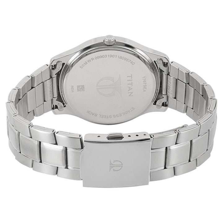 Titan Workwear Black Dial Analog with Day and Date Stainless Steel Strap watch for Men - The Watch Factory ®