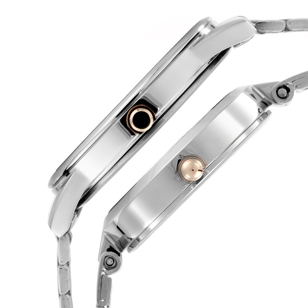 Titan Bandhan Quartz Analog Silver Dial Two Toned Stainless Steel Strap Watch For Couple - The Watch Factory ®
