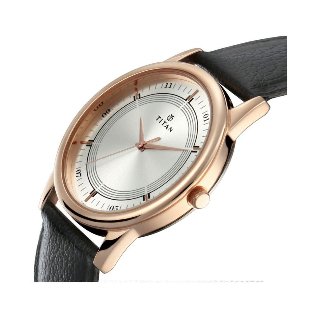 Titan Bandhan Silver Dial Analog Leather Strap watch for Couple - The Watch Factory ®