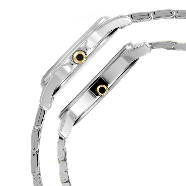 Titan Bandhan Quartz Analog with Day and Date Silver Dial Stainless Steel Strap Watch for Couple ns17742565bm01p / 17742565bm01