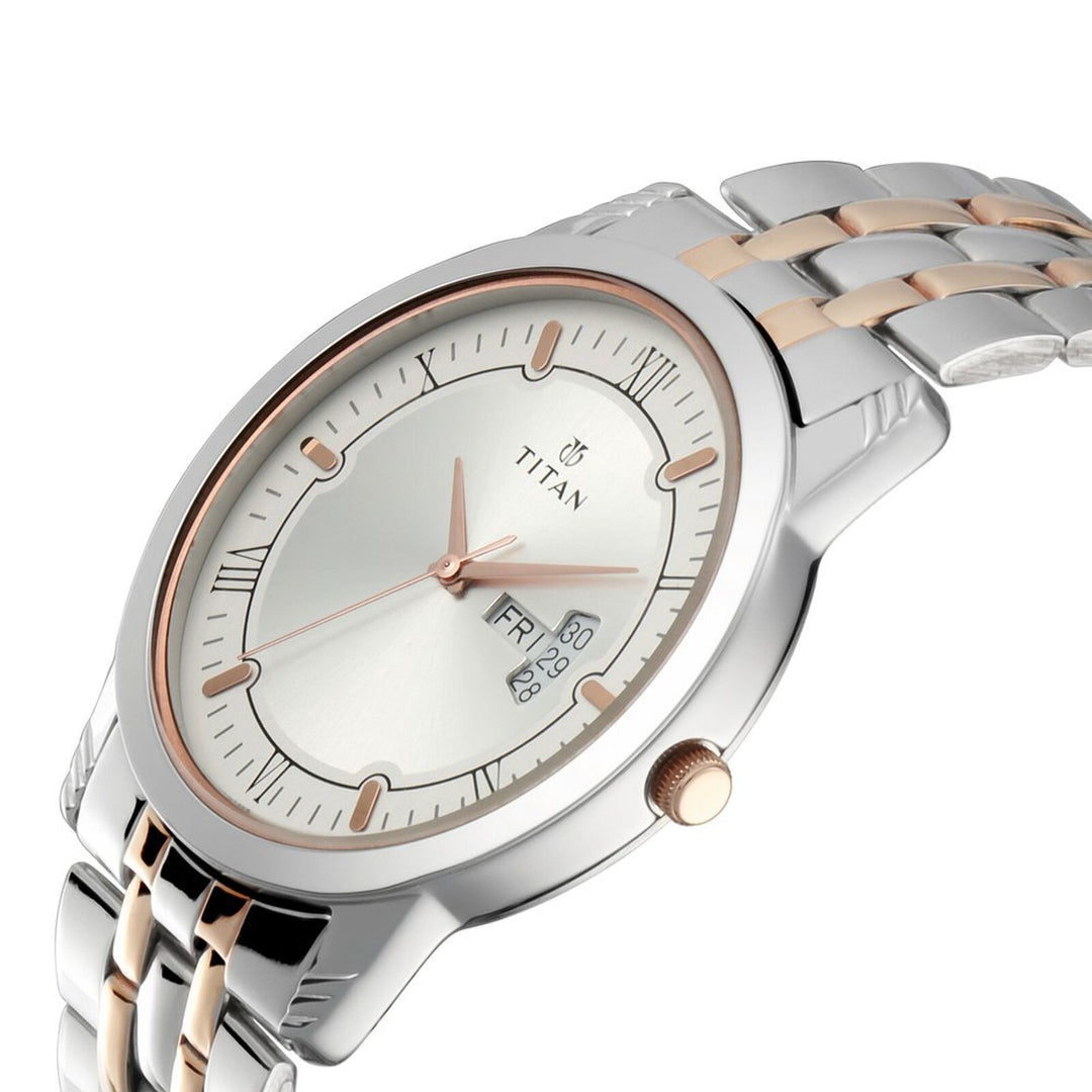 Titan Bandhan 17742565KM01 Silver Dial Couple Watch