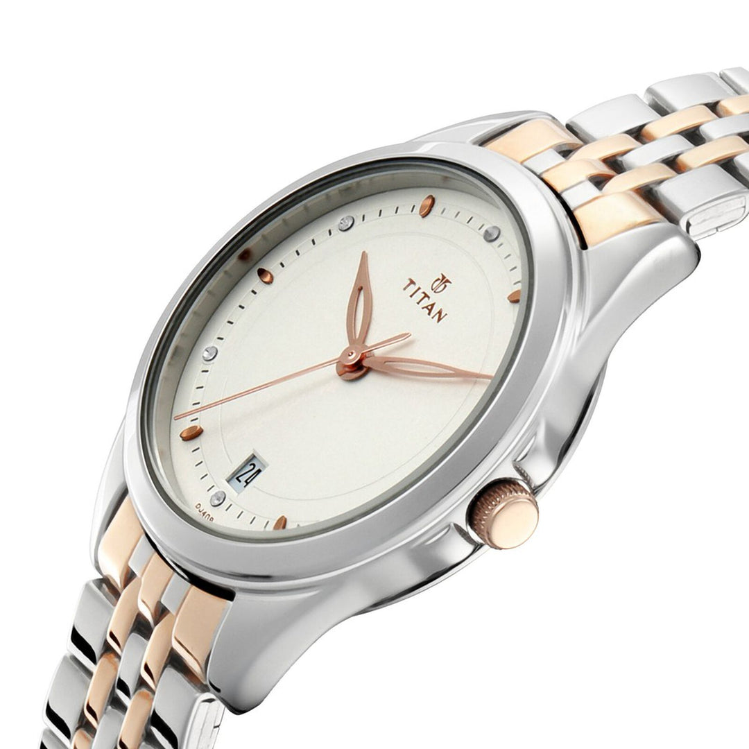 Titan Bandhan 17742565KM01 Silver Dial Couple Watch