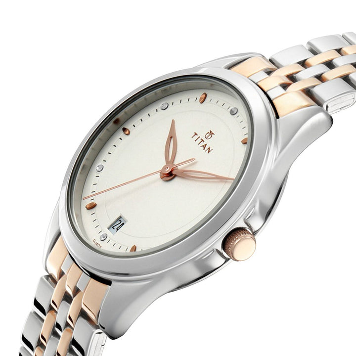 Titan Bandhan 17742565KM01 Silver Dial Couple Watch