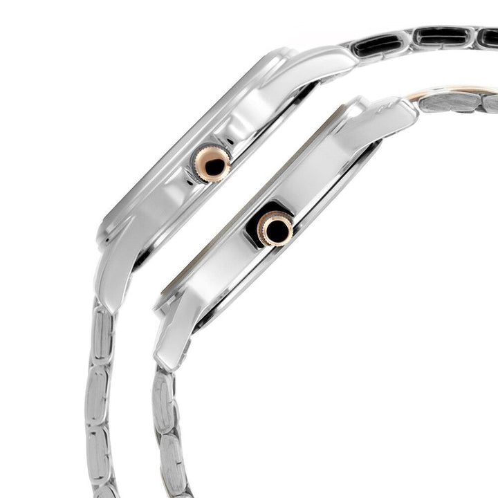 Titan Bandhan Quartz Analog with Day and Date Silver Dial Stainless Steel Strap Watch for Couple - The Watch Factory ®