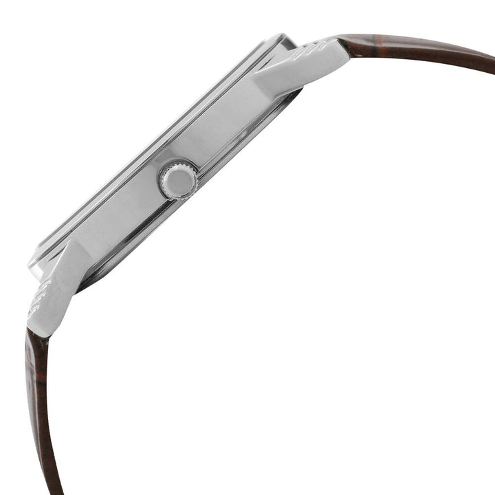 Titan Quartz Analog with Day and Date Silver Dial Leather Strap Watch for Men - The Watch Factory ®