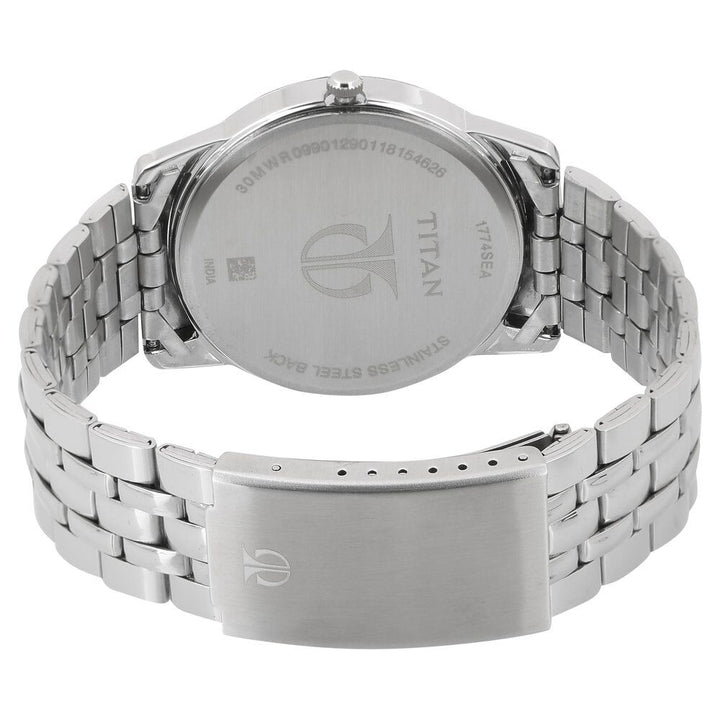 Titan Analog with Day and Date Blue Dial Stainless Steel Strap watch for Men - The Watch Factory ®