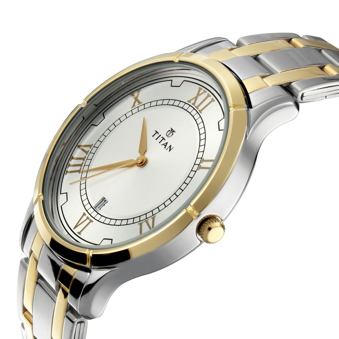 Titan Bandhan 17752481BM01 Silver Dial Couple Watch