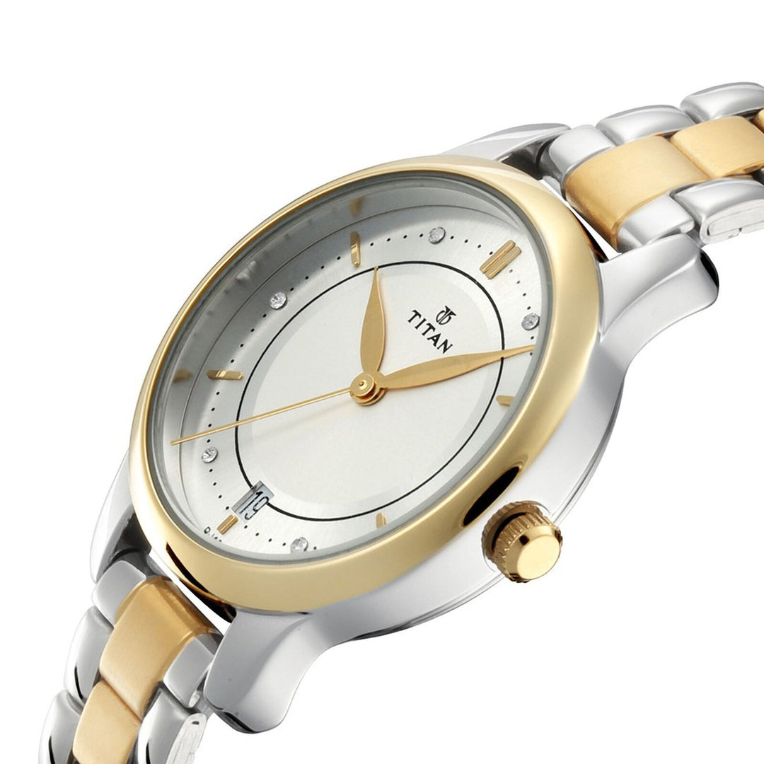 Titan Bandhan 17752481BM01 Silver Dial Couple Watch