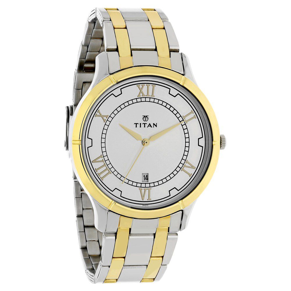 Titan Analog with Date Dial Stainless Steel Strap watch for Men NS1775BM01