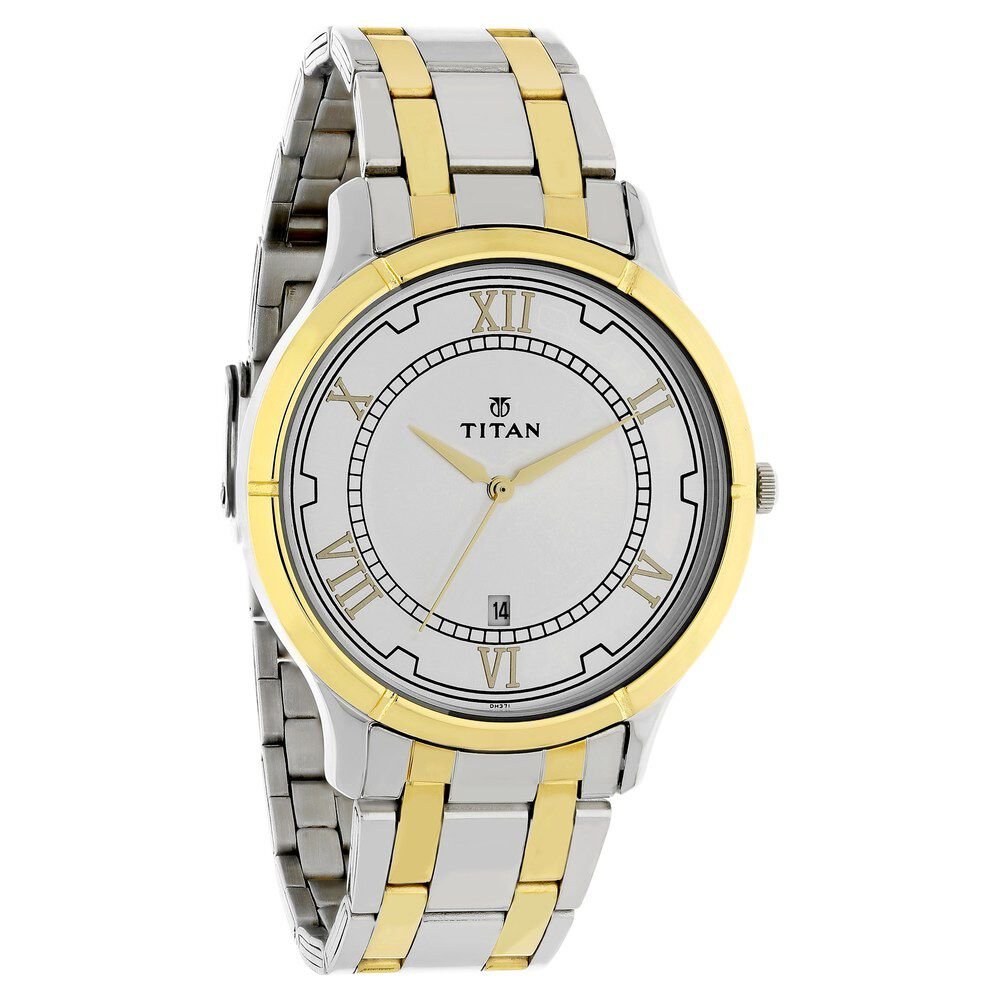 Titan Analog with Date Dial Stainless Steel Strap watch for Men - The Watch Factory ®