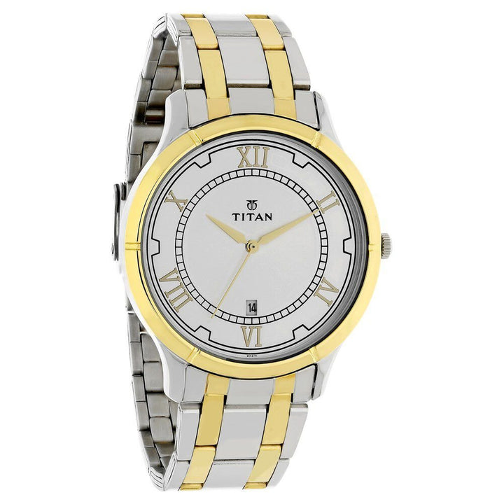 Titan Analog with Date Dial Stainless Steel Strap watch for Men - The Watch Factory ®