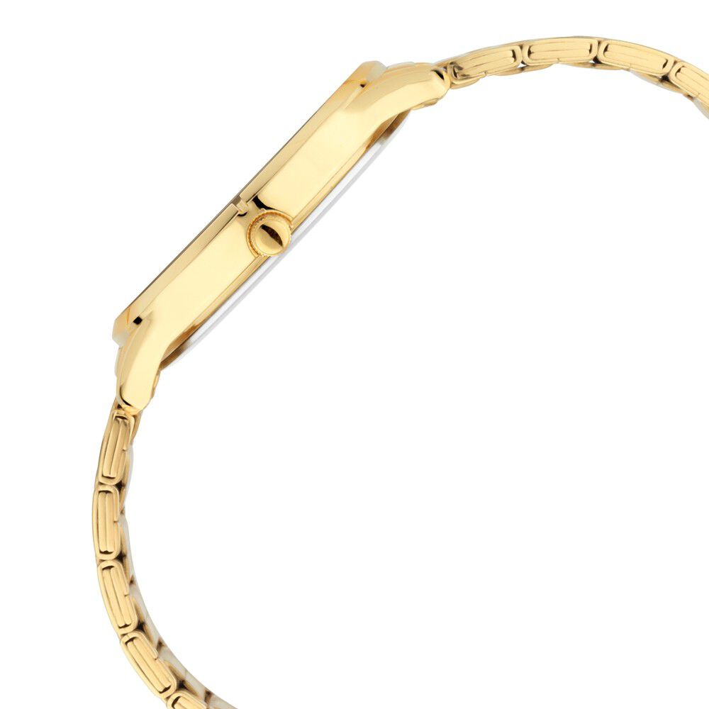 Titan Lagan Yellow Dial Analog with Day and Date Metal Strap Watch for Men NS1775YM02