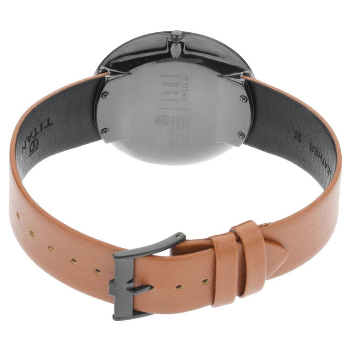 Titan Edge Zen Anthracite Dial Analog Leather Strap watch for Men NS1779NL01