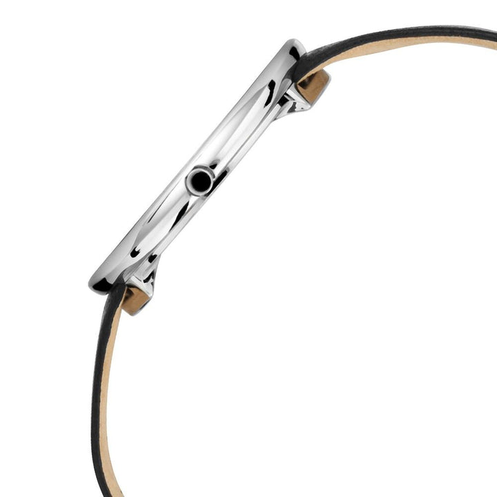 Titan Quartz Analog Silver Dial Leather Strap Watch for Men-NS1780SL01