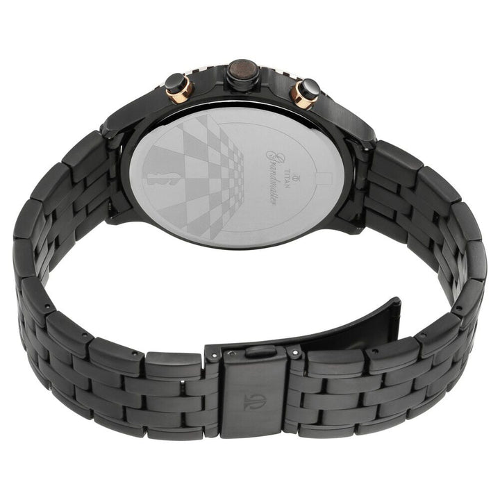 Titan Grandmaster Black Dial Quartz Multifunction Metal Strap watch for Men NS1787KM02