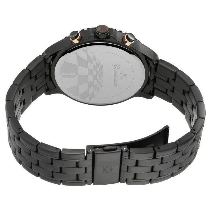 Titan Grandmaster Black Dial Quartz Multifunction Metal Strap watch for Men - The Watch Factory ®