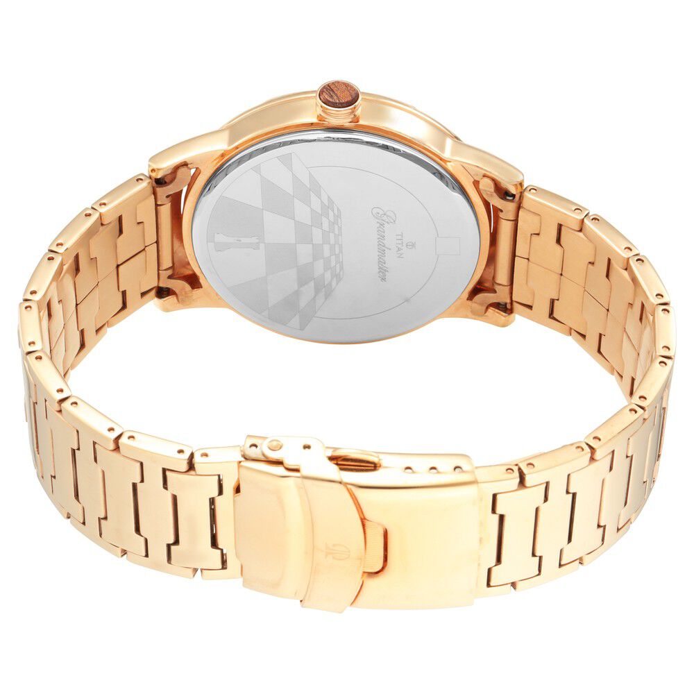 Titan Quartz Analog Silver Dial Metal Strap Watch for Men-NN1792WM01