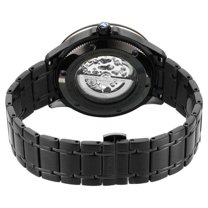 Titan Automatic Black Dial Stainless Steel Strap Watch for Men NS1793KM04