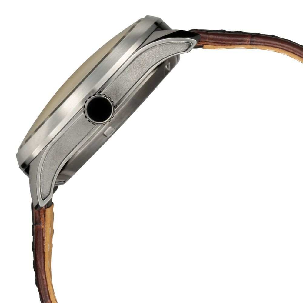 Titan Magnate Automatic White Dial Blue Leather Strap Watch for Men-NS1796KL01F