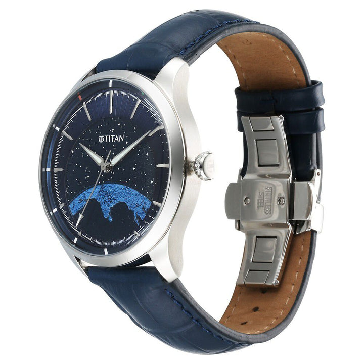 Titan Unity Automatic Leather Strap Watch For Men - Limited Series - Stellar Edition-1796SL01