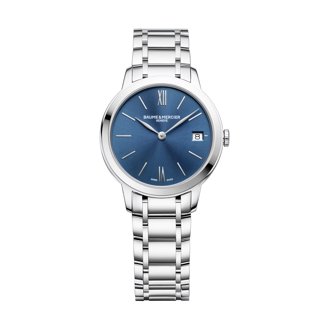 Baume &amp; Mercier Classima 10477 Women’s Quartz Watch Blue Dial Stainless Steel