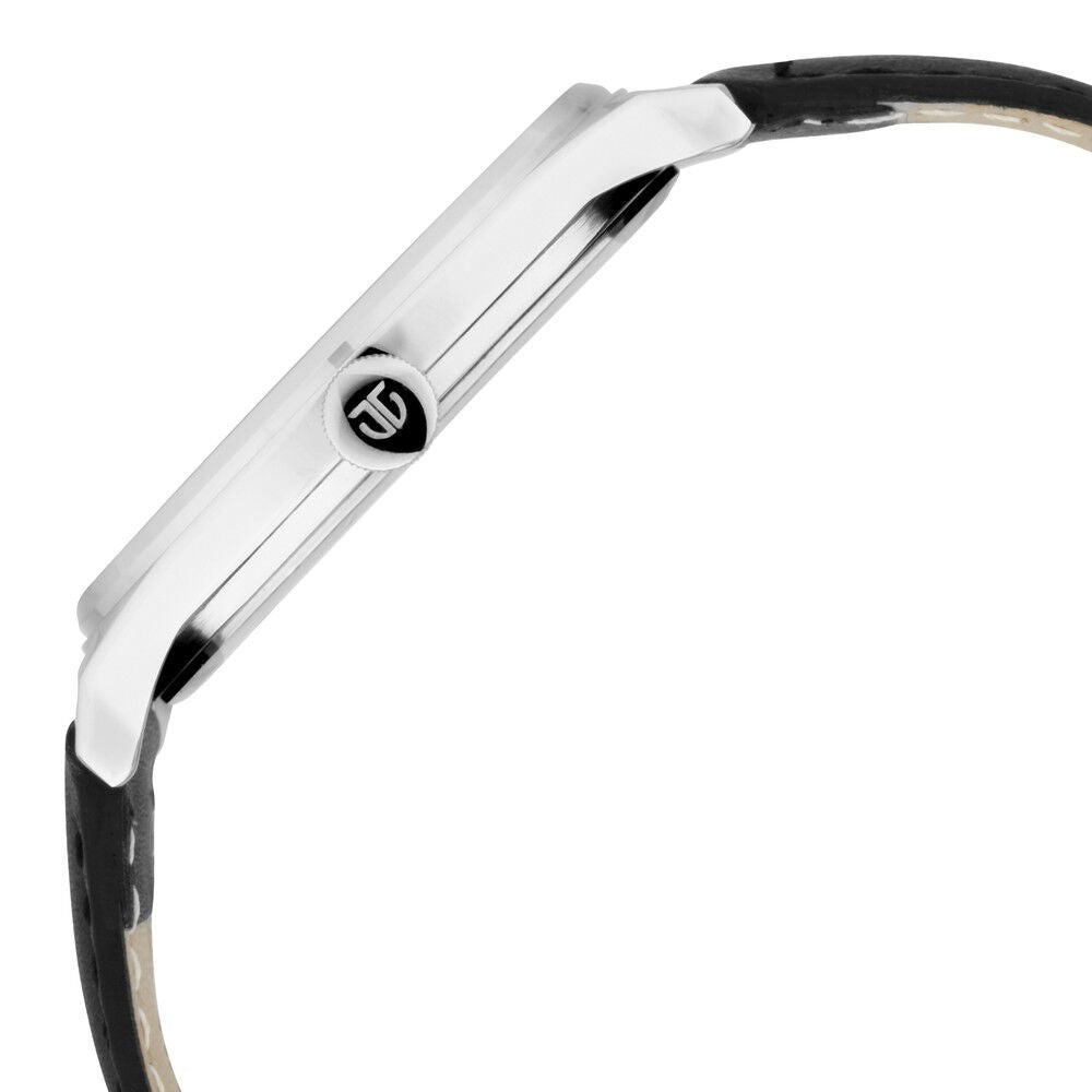 Titan Men's Minimalist Zen Watch: Sleek Leather Strap with Contrast Hands NS1802SL11