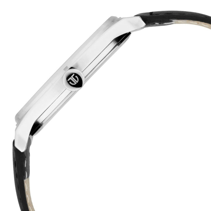 Titan Men's Minimalist Zen Watch: Sleek Leather Strap with Contrast Hands NS1802SL11