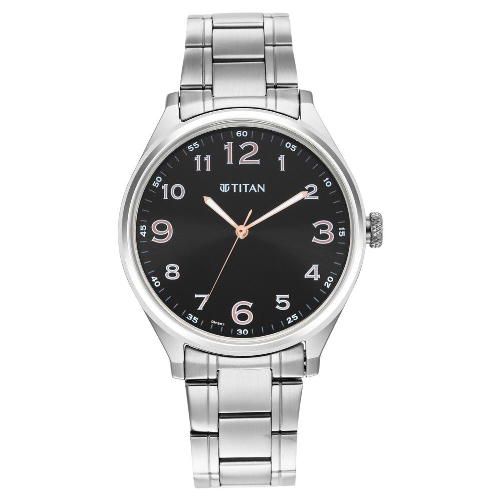 Titan TrendsettersBlack Dial Analog Stainless Steel Strap watch for Men-1802SM04