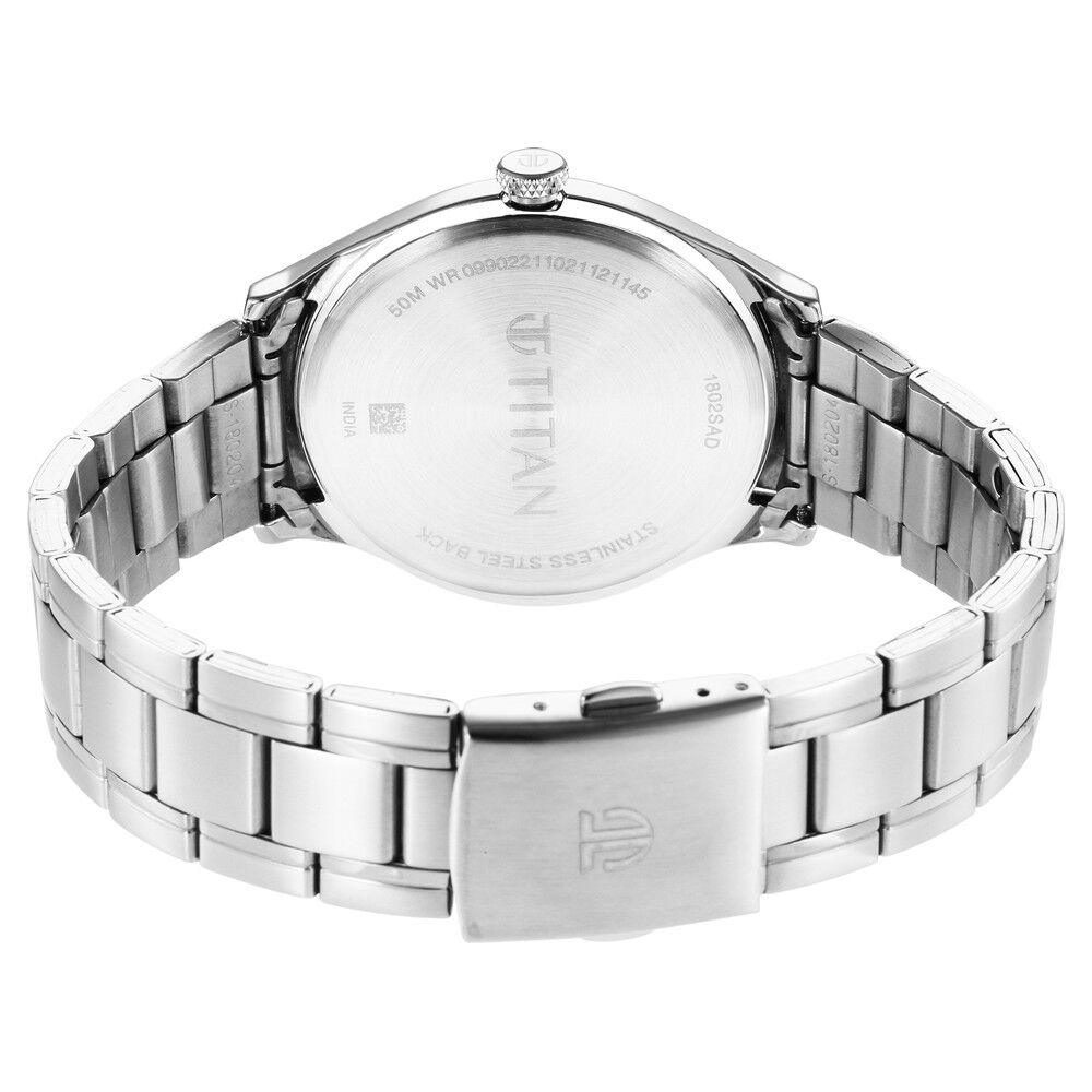 Titan TrendsettersBlack Dial Analog Stainless Steel Strap watch for Men-1802SM04