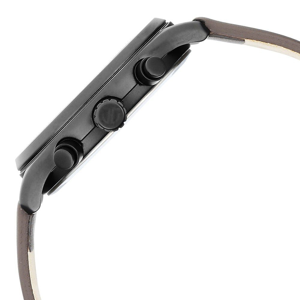 Titan Neo Silver Quartz Multifunction Leather Strap Watch for Men NS1803NL02