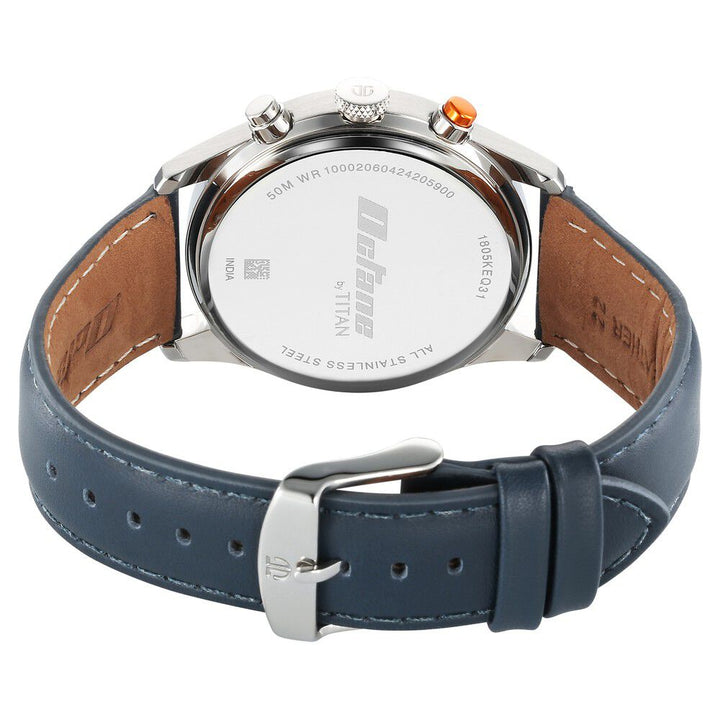 Titan Octane Quartz Multifunction Blue Dial With Blue Leather Strap Watch For Men 1805KL01