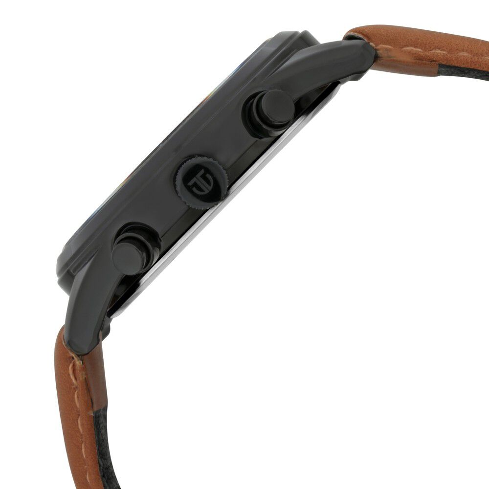 Titan Workwear Multifunction Black Dial Tan Leather Strap Watch For Men - The Watch Factory ®