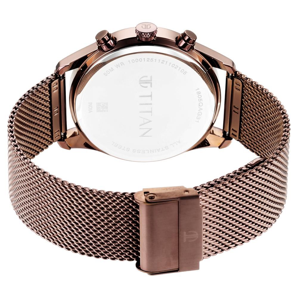 Titan Neo Splash Black Dial Quartz Analog with Date Stainless Steel Strap watch for Men - The Watch Factory ®